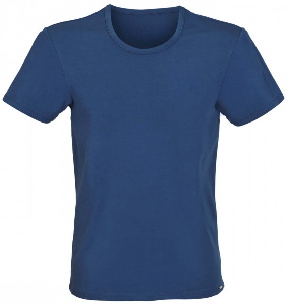 Herren Unterhemd mit Ärmel Gr. XL/7 dunkelblau, "Apolon"